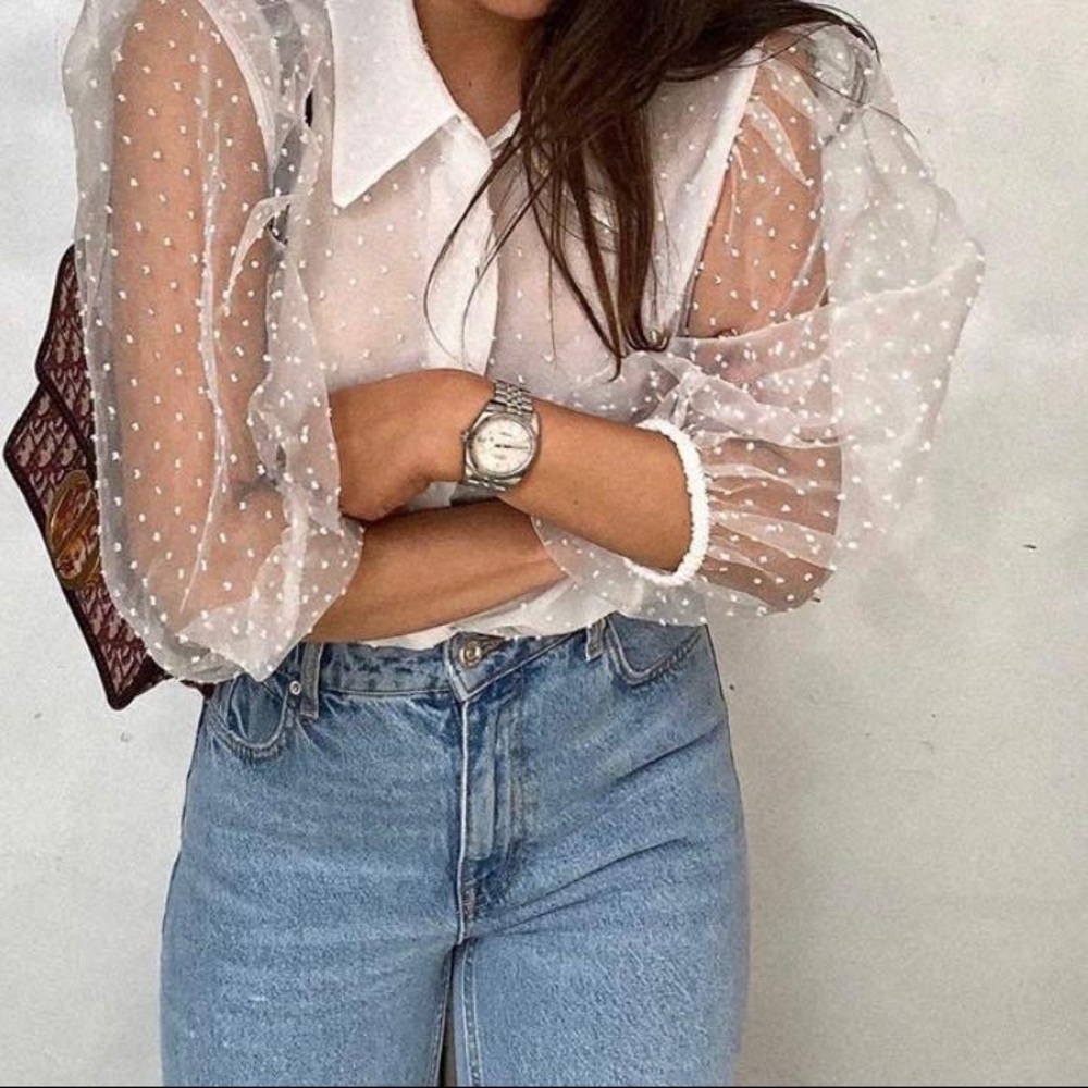 Zara White Blouse